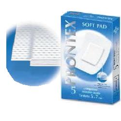 GARZA PRONTEX SOFT PAD COMPRESSA 5X7 CM 5 PEZZI - Farmacia Grosotto