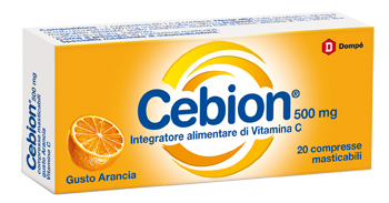 CEBION MASTICABILE ARANCIA VITAMINA C 500 MG 20 COMPRESSE - Farmacia Grosotto