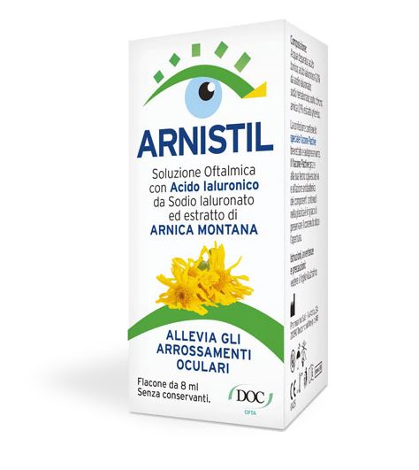 ARNISTIL SOLUZIONE OFTALMICA ACIDO IALURONICO 0,2% + ESTRATTO DI ARNICA MONTANA 0,1% FLACONE 8 ML - Farmacia Grosotto