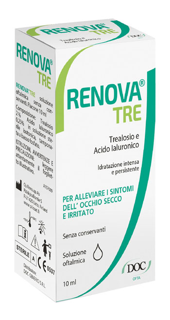 RENOVA TRE COLLIRIO A BASE DI TREALOSIO E ACIDO IALURONICO 10 ML SENZA CONSERVANTI - Farmacia Grosotto