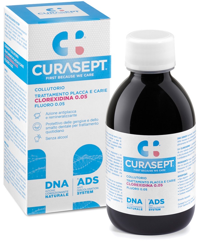 CURASEPT COLLUTORIO 0,05 ADS + DNA 200 ML - Farmacia Grosotto