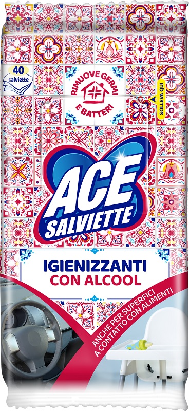 ACE SALVIETTE IGIENIZZANTI ALCOOL 40 PEZZI - Farmacia Grosotto