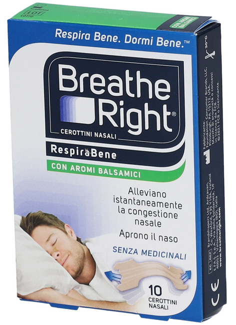 CEROTTI NASALI BREATHE RIGHT BALSAMICI 10 PEZZI - Farmacia Grosotto